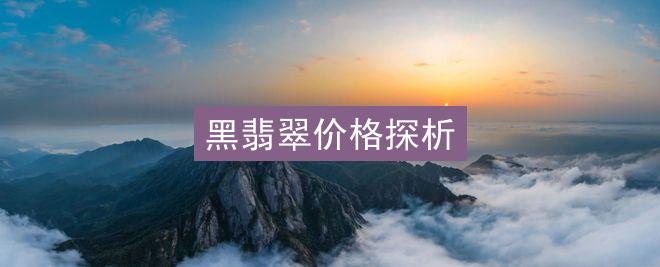 黑翡翠价格探析